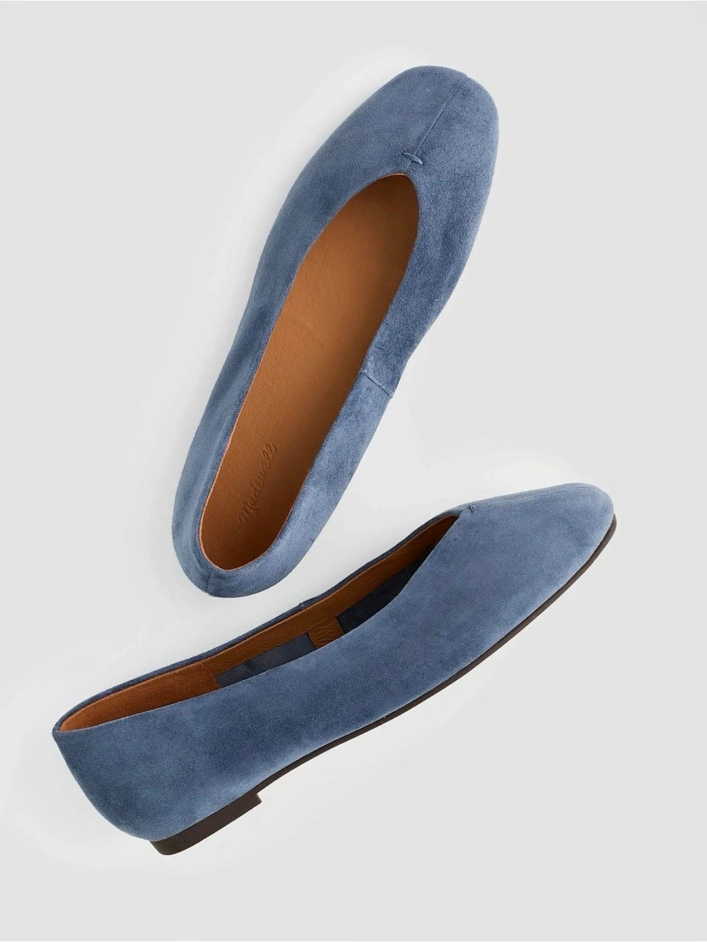 Madewell The Greta Glove Suede Blue Flat Sz 8 NEW